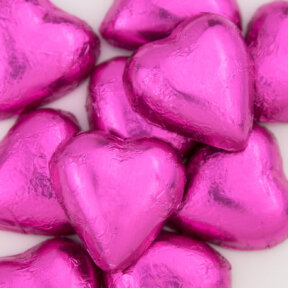 hot pink chocolate hearts