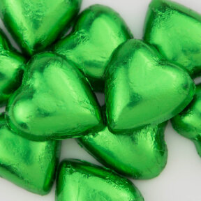 lime green chocolate hearts