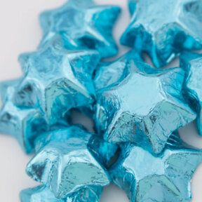 Ice Blue Chocolate Stars  