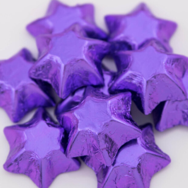 purple chocolate stars