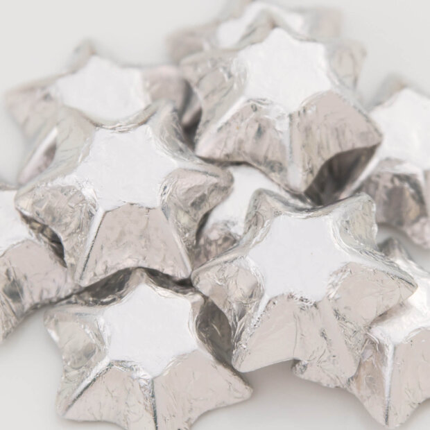 silver chocolate stars