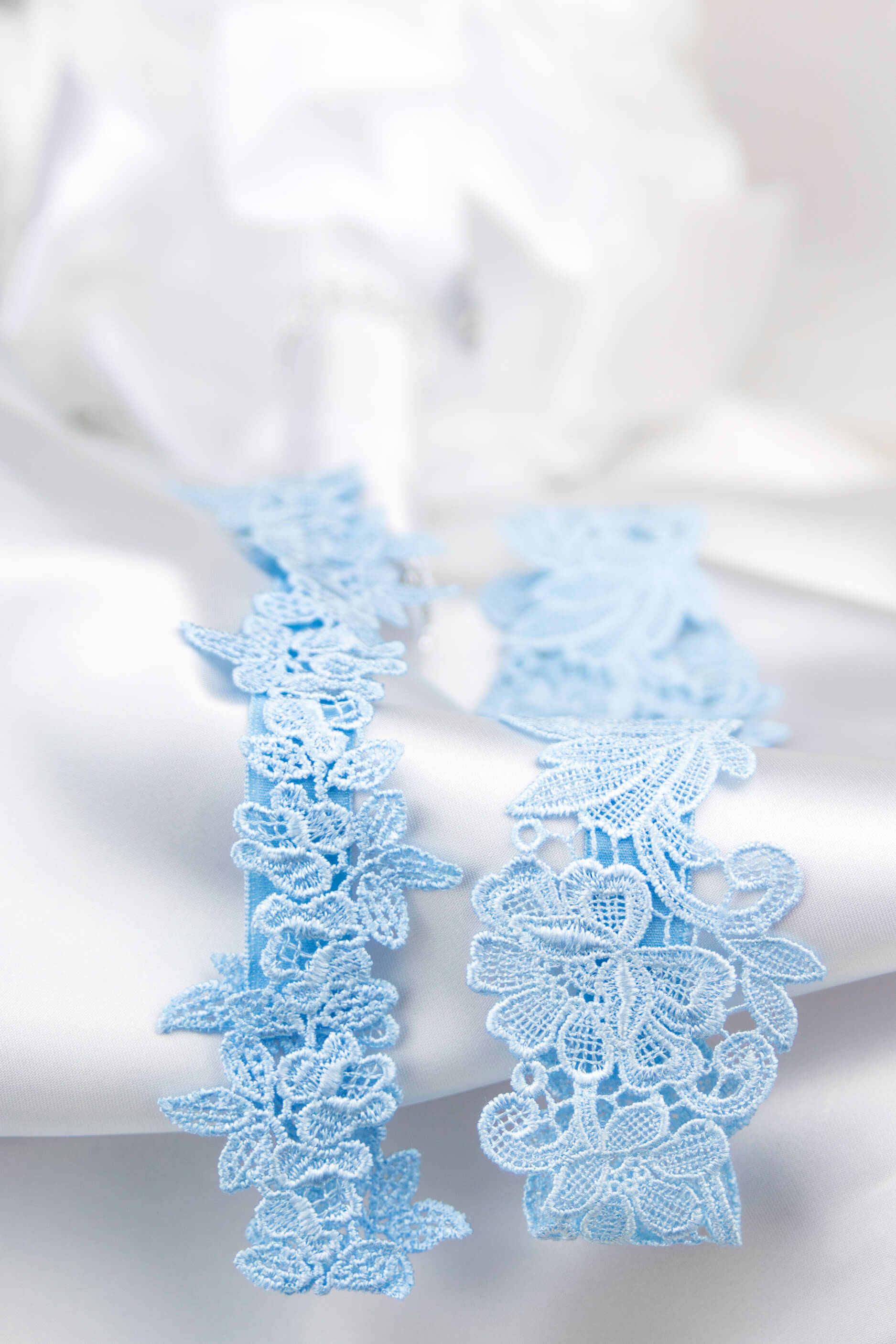 Blue lace garter