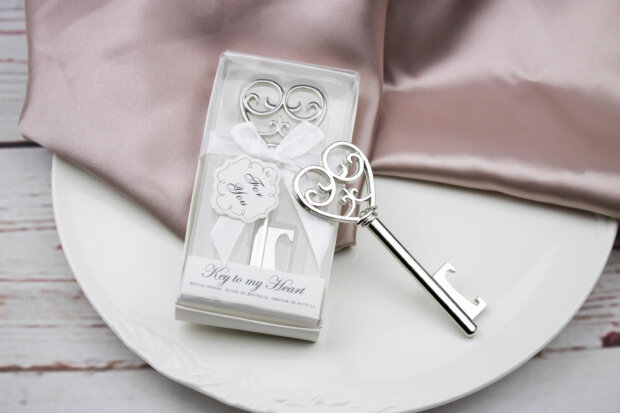silver key to my heart bottle opener