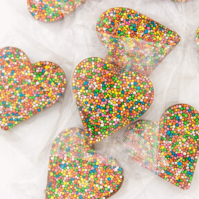 Milk Chocolate Happy Hearts in Clear Sealed Bags  