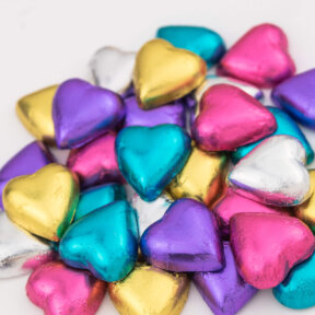 pastel mix chocolate hearts