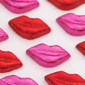 Pink and Red Chocolate Kisses  