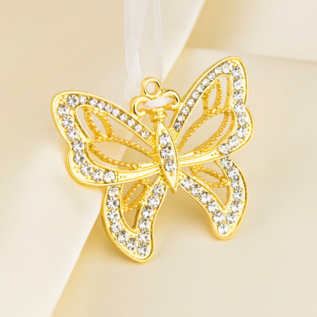 gold butterfly bridal charm