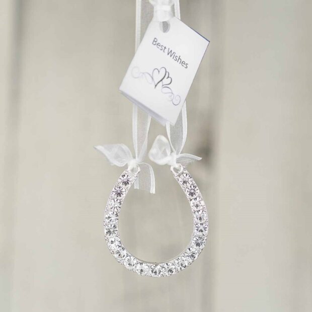Designer Diamante Horseshoe Bridal Charm