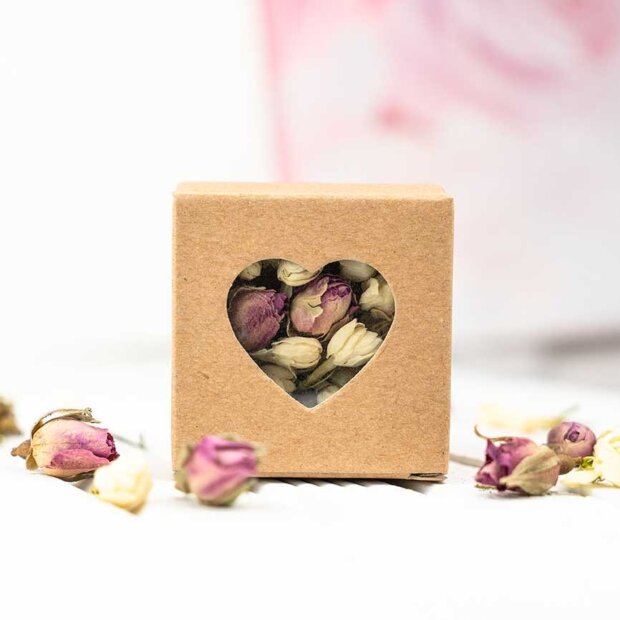 Kraft Heart Confetti Boxes