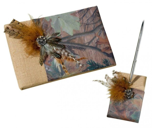 Camouflage Guest Book and Pen Set