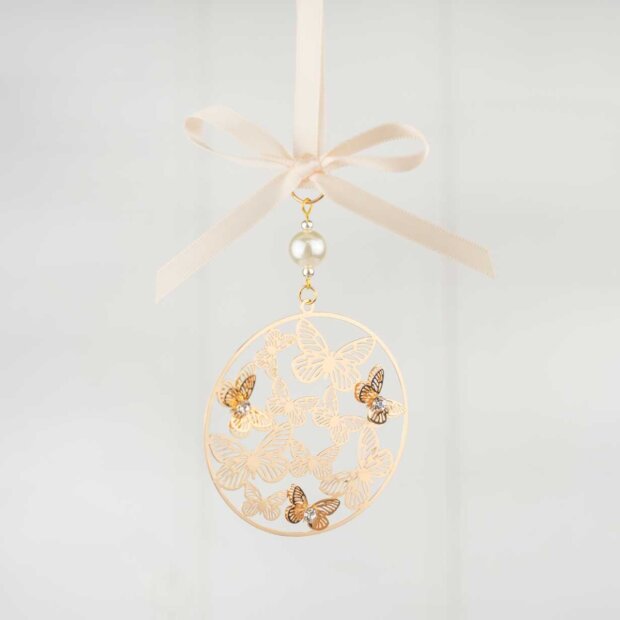 Gold Butterflies Bridal Charm