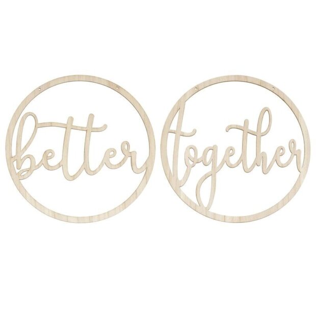 Better Together Wooden Chair Signs