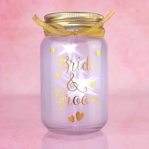 Bride & Groom Firefly Jar