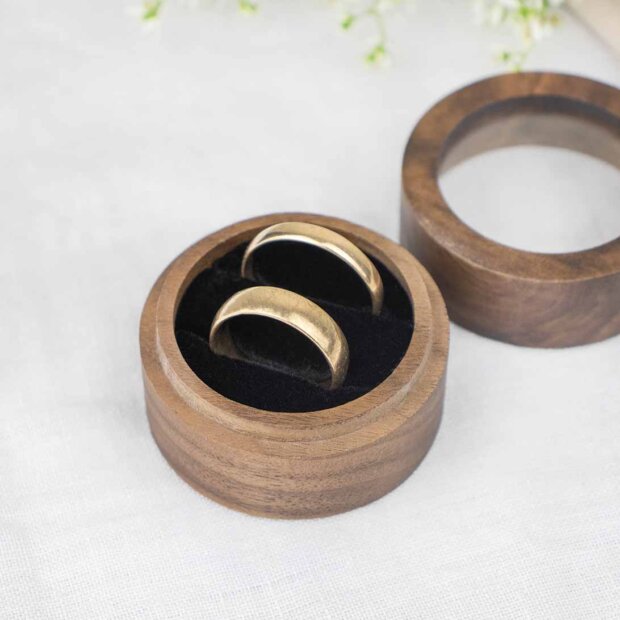 Walnut Wedding Rings Box