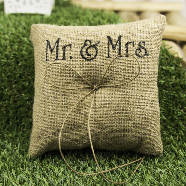 Mr and Mrs Ring Pillow