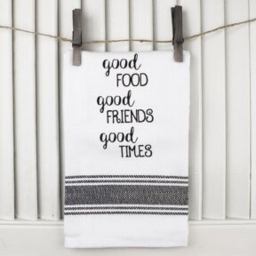 Tea Towel Good Food Good Friends Good Times